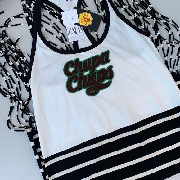 ZARA CHUPA CHUPS FRINGED DRESS - Picture 4 of 9